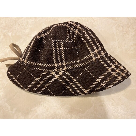 Talbots Bucket Hat Brown OS Bow Preppy Grandma - Picture 4 of 7